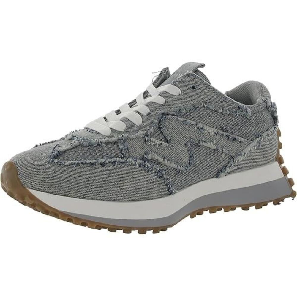 NWOT Madden Women's Campo Distressed Frayed Denim Finish Chunky Sneakers 7